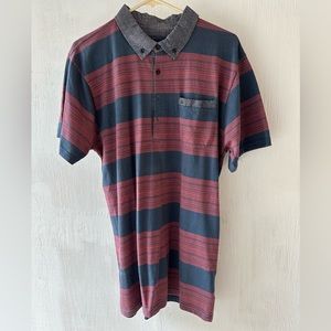 Billabong short sleeve half button up shirt